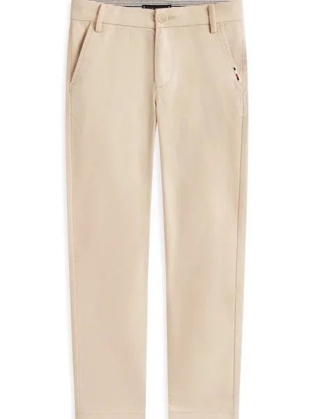 Tommy Hilfiger hlače chinos za djecu od pamuka bež