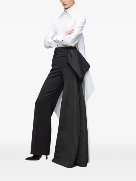 Bluză Karl Lagerfeld cu funde din poplin alb
