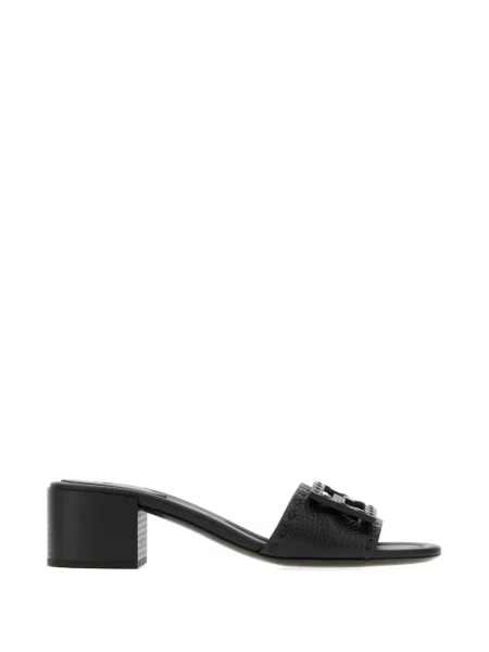 Papuci tip mules Fendi din piele negru