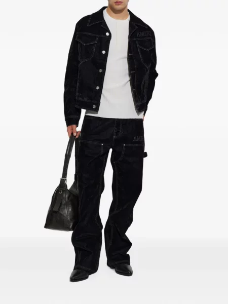 Blugi Amiri cu broderie negru
