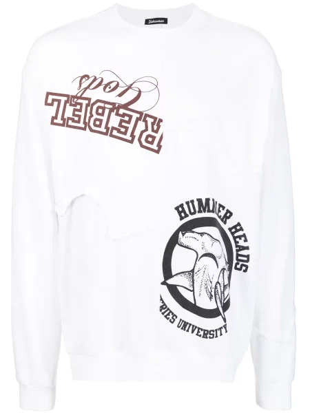 Hanorac crewneck Undercoverism cu imagine alb