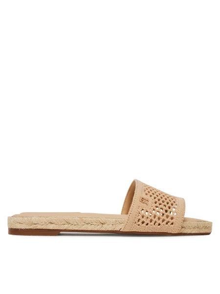 Espadrile Tommy Hilfiger Knit Mesh Espadrille Flat Sandal bež