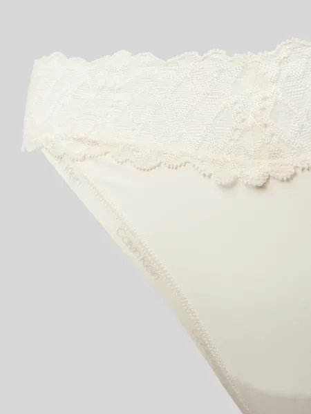 Figi z obszyciem koronką Calvin Klein Underwear białe