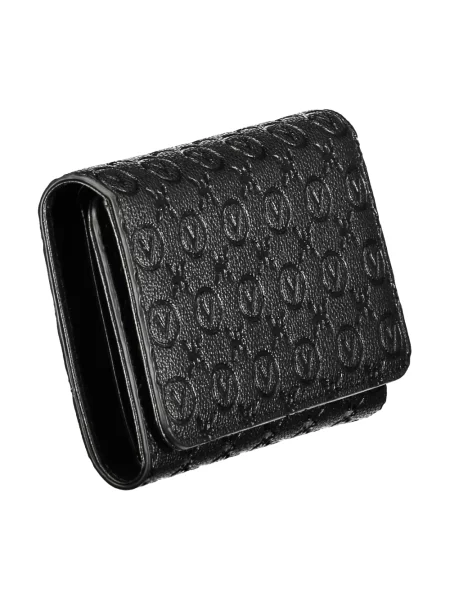 Lniany portfel Valentino Bags czarny