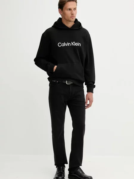 Calvin Klein hanorac cu glugă pentru bărbați din negru