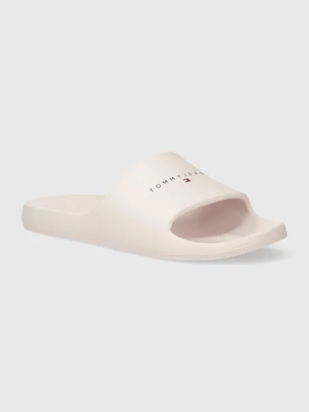 Чехли Tommy Jeans TJW PRINTED PU POOL SLIDE бежово