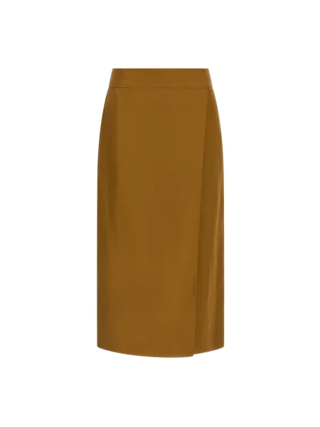 Spódnica midi Alberto Biani do kolan brązowa