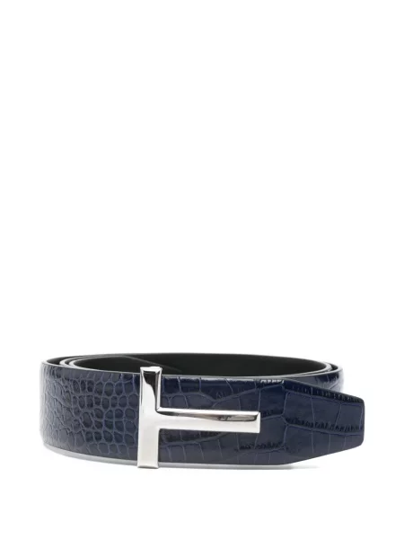 Curea Tom Ford din piele albastru
