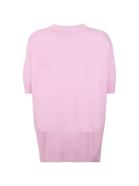 Scurt pulover Jil Sander din cașmir roz