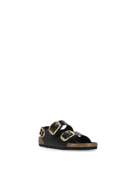 Sneakers Birkenstock Milano Big Buckle Natural Leather Patent High-Shine Black EUR 37 czarne