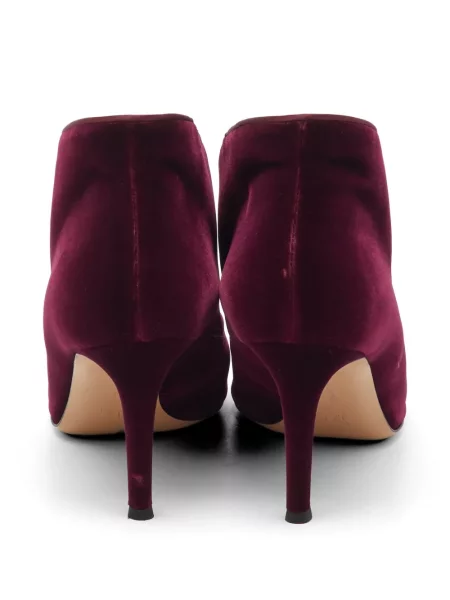 Cizme scurte Gianvito Rossi de catifea violet
