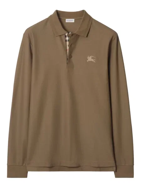 Lung tricou polo Burberry maro