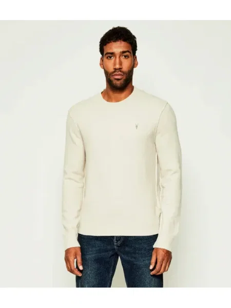 AllSaints Pulover STATTEN cu adaos de lână bej