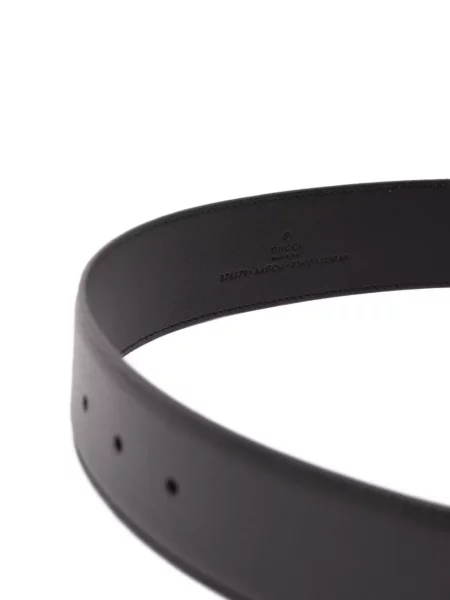 Cu centură curea Gucci din piele negru