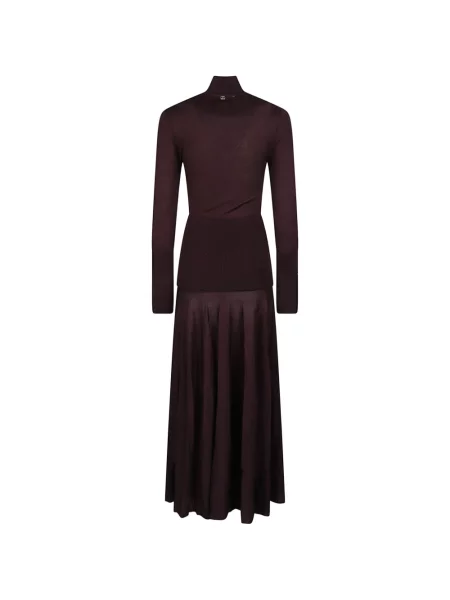 Rochie midi Rabanne tricotate violet