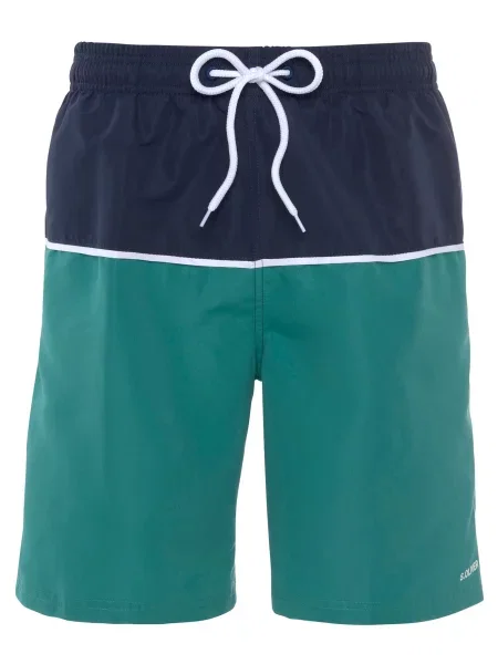 S.Oliver Șorturi de baie bleumarin / verde petrol alb