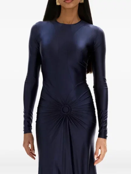 Rochie maxi Moos Studio lungă de costum albastru