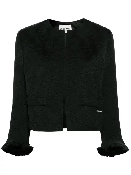 Geacă Miu Miu cu model floral negru