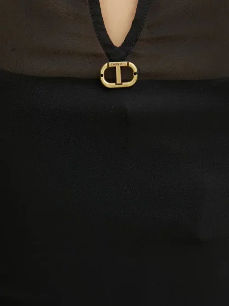 Top Twinset plisat negru