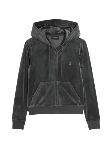 Hanorac cu glugă Juicy Couture cu broderie gri
