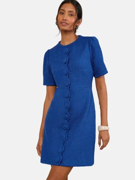 Love & roses Rochie tip bluză albastru