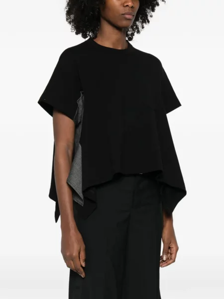 Koszulka Sacai asymetryczna czarna
