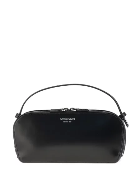 Shopper kabelka Emporio Armani s potiskem černá