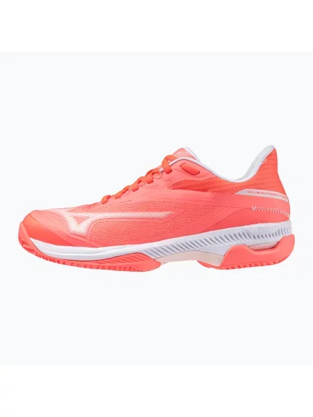 Кросівки тенісні Mizuno Wave Exceed Court CC W calypso coral/white/barely pink білі