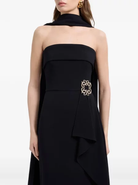 Rochie maxi Elie Saab fără bretele negru
