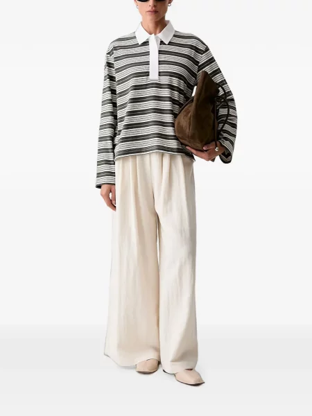 Lung tricou polo Rag & Bone verde