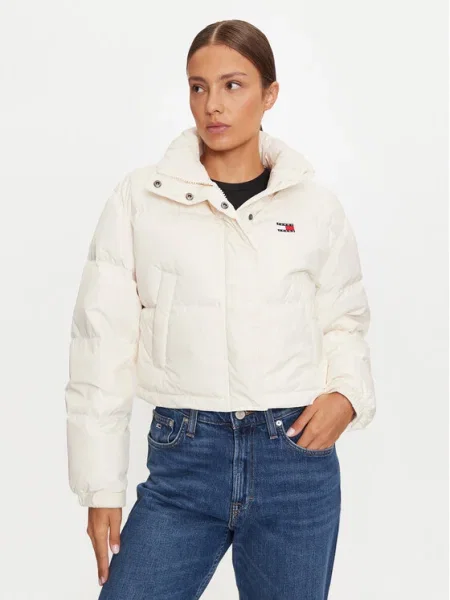 Tommy Jeans Geacă din puf Alaska Écru