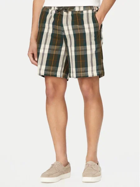 Šortky z materiálu Barbour zelené