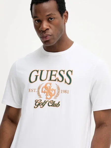 Футболка Guess с аппликацией белая