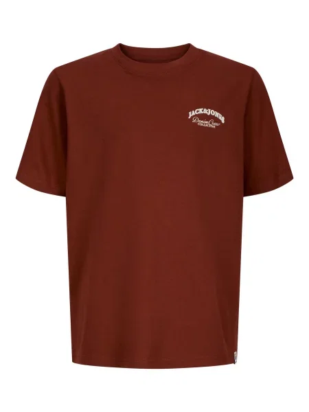 Jack & Jones Junior Tricou JJEBRANDES crem / bleumarin / ruginiu maro