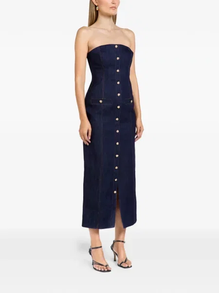 Oblekové šaty Florence & Fortitude bez ramínek modré