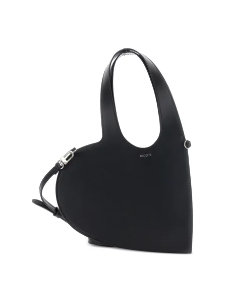 Torebka Coperni skórzana w serca czarna