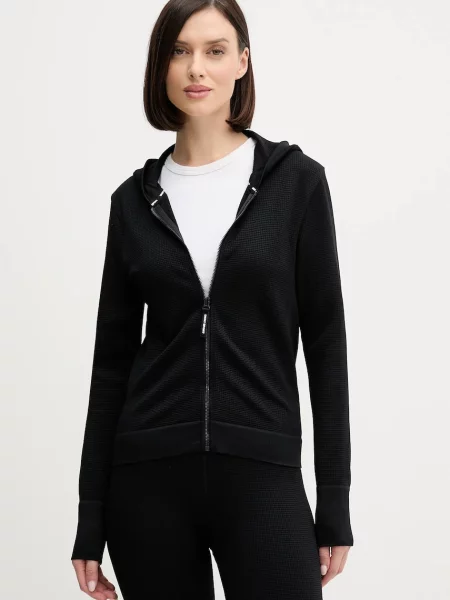 Dkny bluză cu glugă uni negru