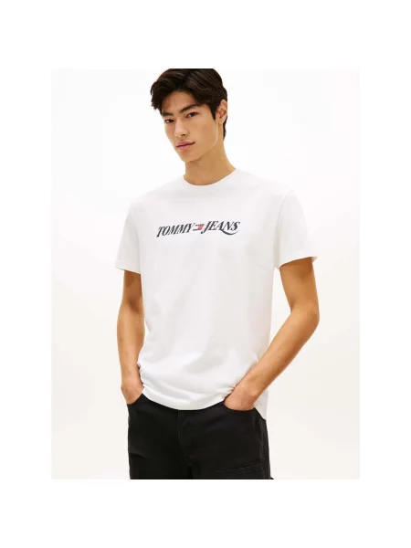 Tommy Jeans majica za muškarce od pamuka bež