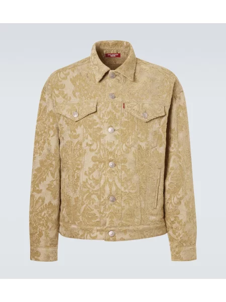 Geacă Junya Watanabe din jacard bej