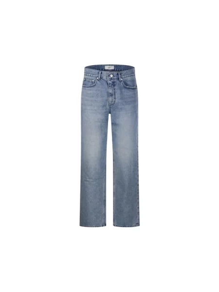 Jeansy straight leg Dunst niebieskie