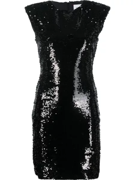 Rochie fără mâneci Philipp Plein cu paiete fără mâneci de costum negru