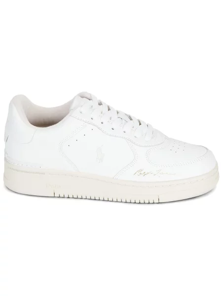 Sneakerși Polo Ralph Lauren din dantelă alb