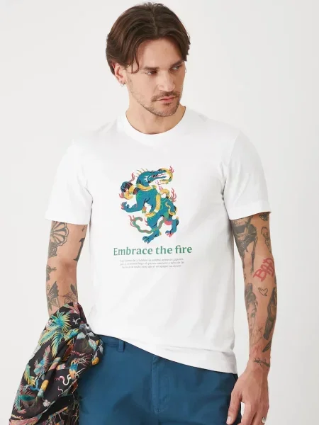 Тениска Medicine с принт бяло