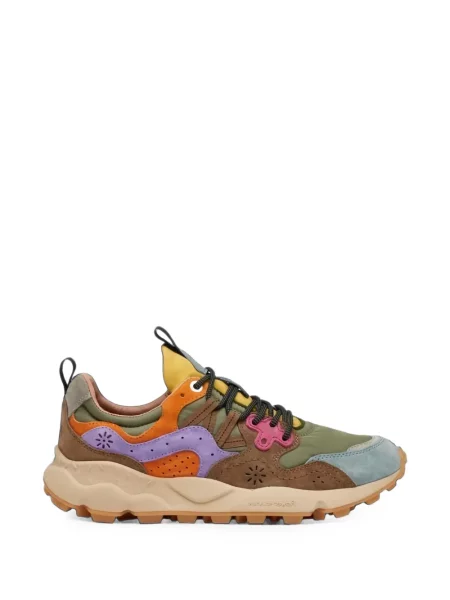 Sneakerși Flower Mountain cu model floral maro