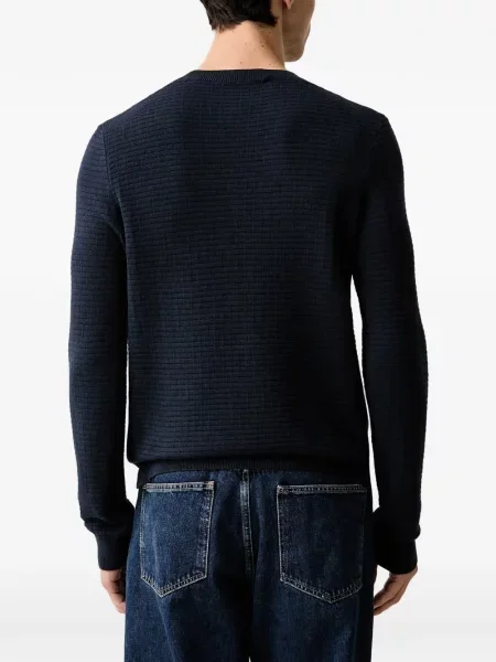 Pulover Trussardi cu decolteu rotund albastru