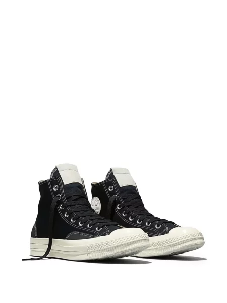Кожени маратонки Converse Chuck Taylor All Star на платформе мъниста черно