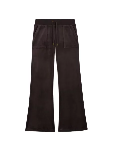 Pantaloni Juicy Couture din velur alergare maro
