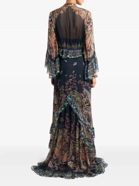 Κοστούμι φόρεμα Etro με σχέδιο paisley μπλε
