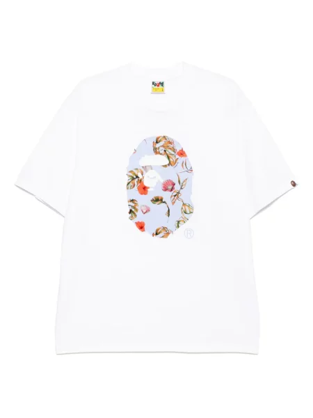 Tricou A Bathing Ape® cu imagine alb