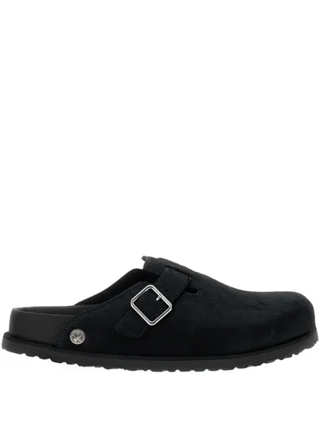 Papuci tip mules Birkenstock cu cataramă negru